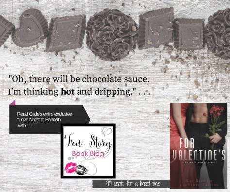 Chocolate truffles above a teaser of Cade's Love note